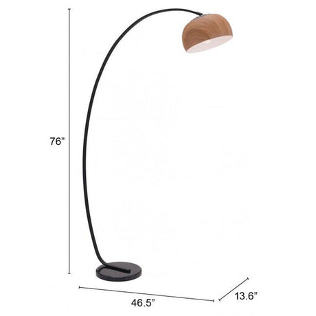 Zuo Brentwood Floor Lamp Brown