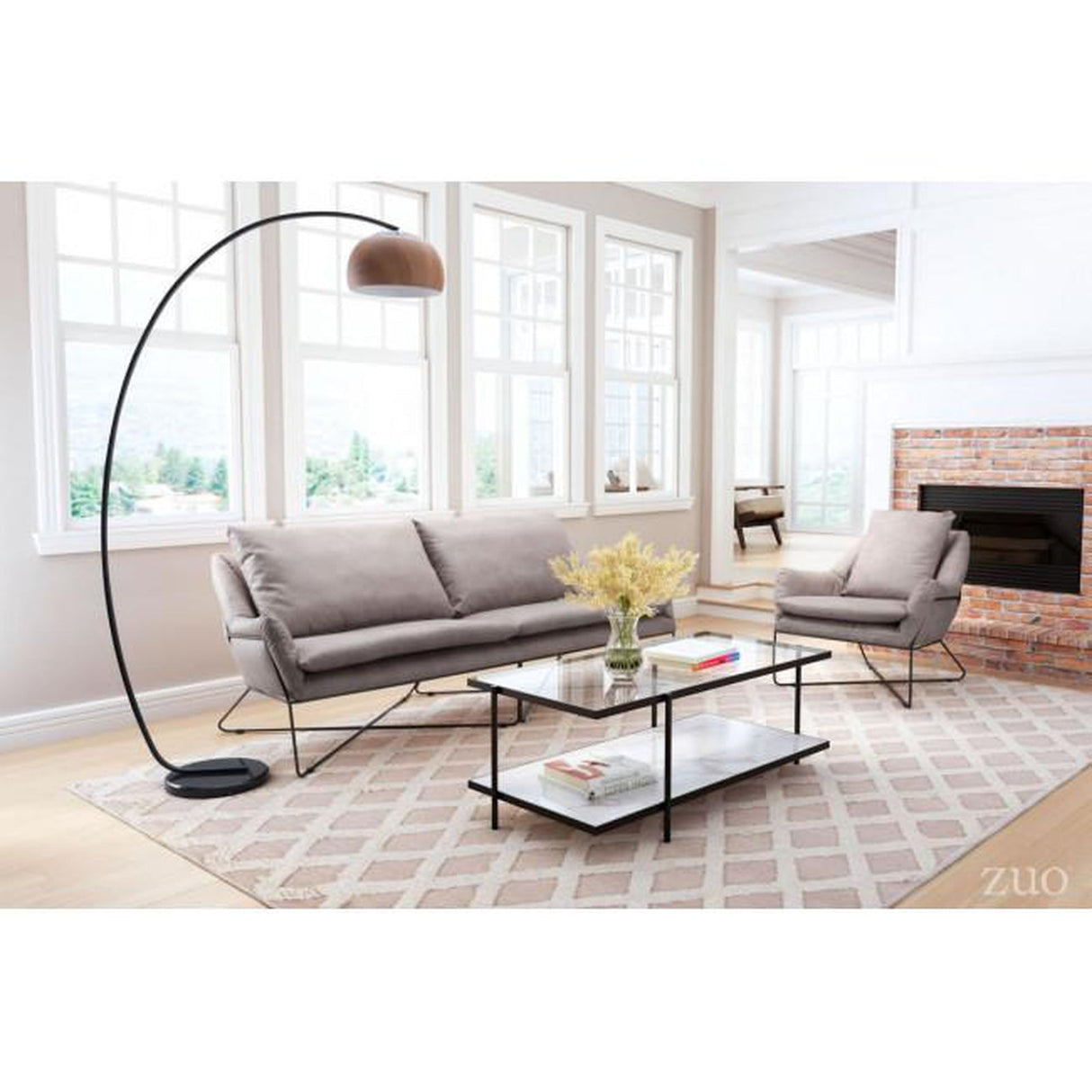 Zuo Brentwood Floor Lamp Brown