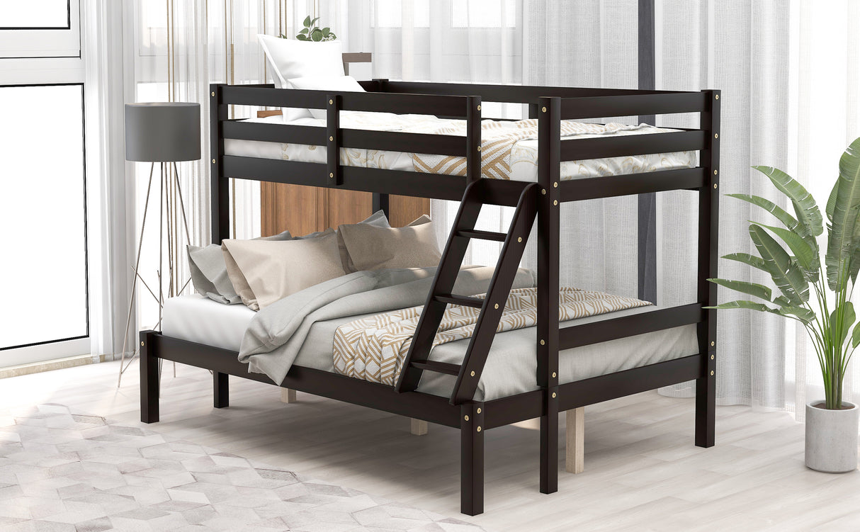 Twin over full bunk bed (Espresso) ( old sku: WF193722AAP ) - Home Elegance USA