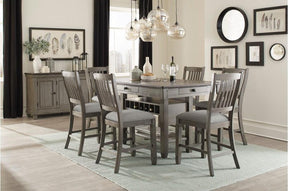 Granby 7 Piece Dining Room Set In Antique Gray 5627Gy-36-7Set | Homelegance