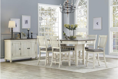 Homelegance - Granby 7 Piece Dining Room Set In Antique Gray - 5627Nw-36-7Set