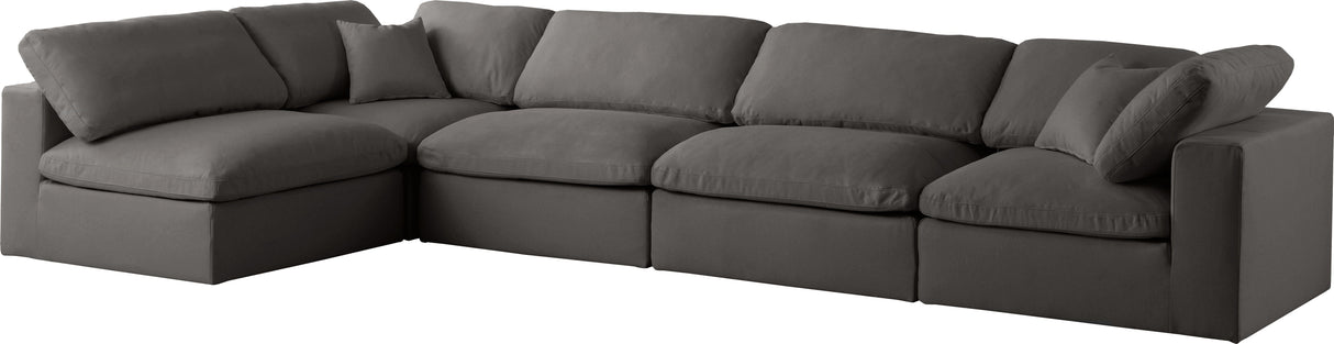 Plush - Cloud Modular Sectional 5 Piece - Grey - Home Elegance USA