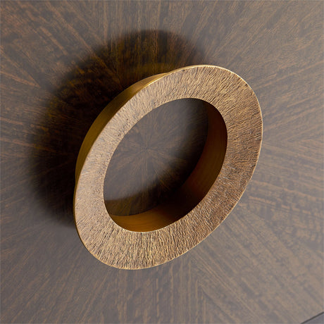 Arteriors Normandy Cabinet in Sable Brown Oak & Eucalyptus with Brass