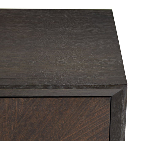 Arteriors Normandy Cabinet in Sable Brown Oak & Eucalyptus with Brass