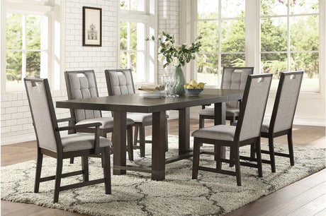 Homelegance - Rathdrum 7 Piece Dining Room Set In Dark Oak - 5654-92-7Set