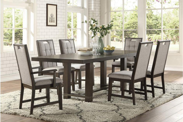 Homelegance - Rathdrum 7 Piece Dining Room Set In Dark Oak - 5654-92-7Set