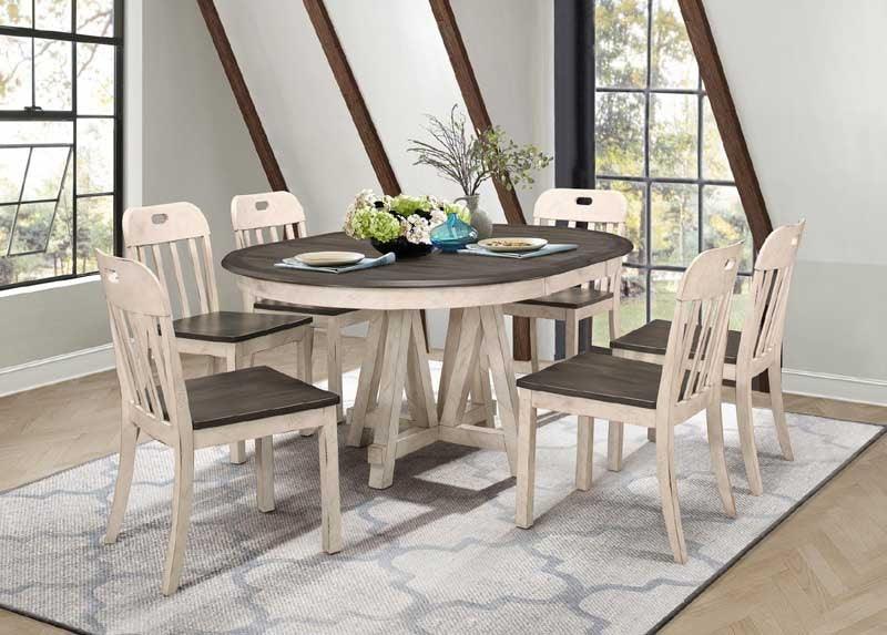 Homelegance - Clover 7 Piece Dining Table Set - 5656-66-7Set