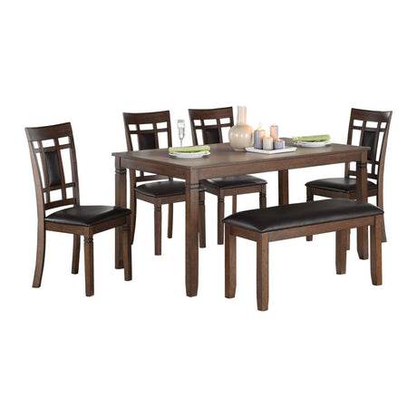 Homelegance - Salton 6-Piece Pack Dinette Set In Brown - 5658