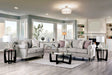 Kacey - Sofa & Loveseat - Light Gray / Powder Blue