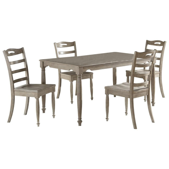 Homelegance - Gilman 5-Piece Pack Dinette Set In Light Gray - 5661