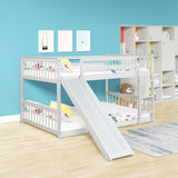 Full over Full bunkbed with Slied for white color - Home Elegance USA