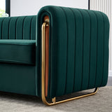 Modern velvet sofa green color Home Elegance USA