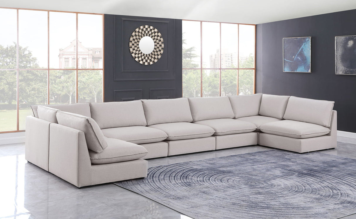 Mackenzie - Modular Sectional 7 Piece - Beige - Fabric - Home Elegance USA