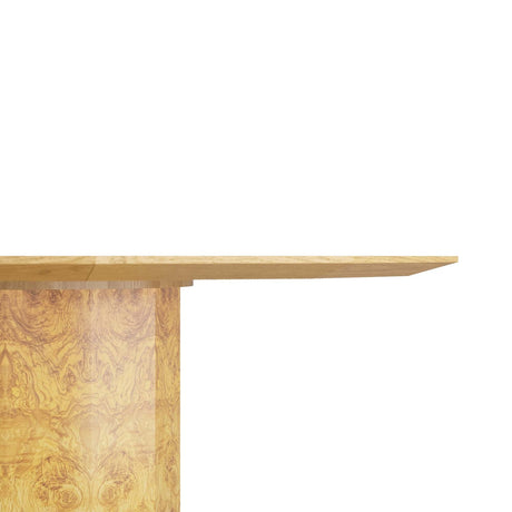 Arteriors Reuben Dining Table in Blonde Burl & Chestnut Oak Veneers - sold by Home Elegance USA