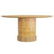 Arteriors Reuben Dining Table in Blonde Burl & Chestnut Oak Veneers - sold by Home Elegance USA