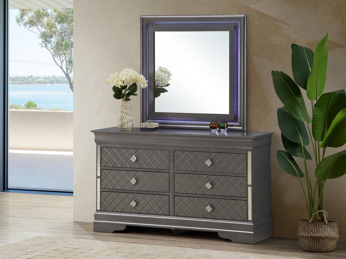 Glory Furniture Verona G6702-D Dresser , Metallic Black - Home Elegance USA