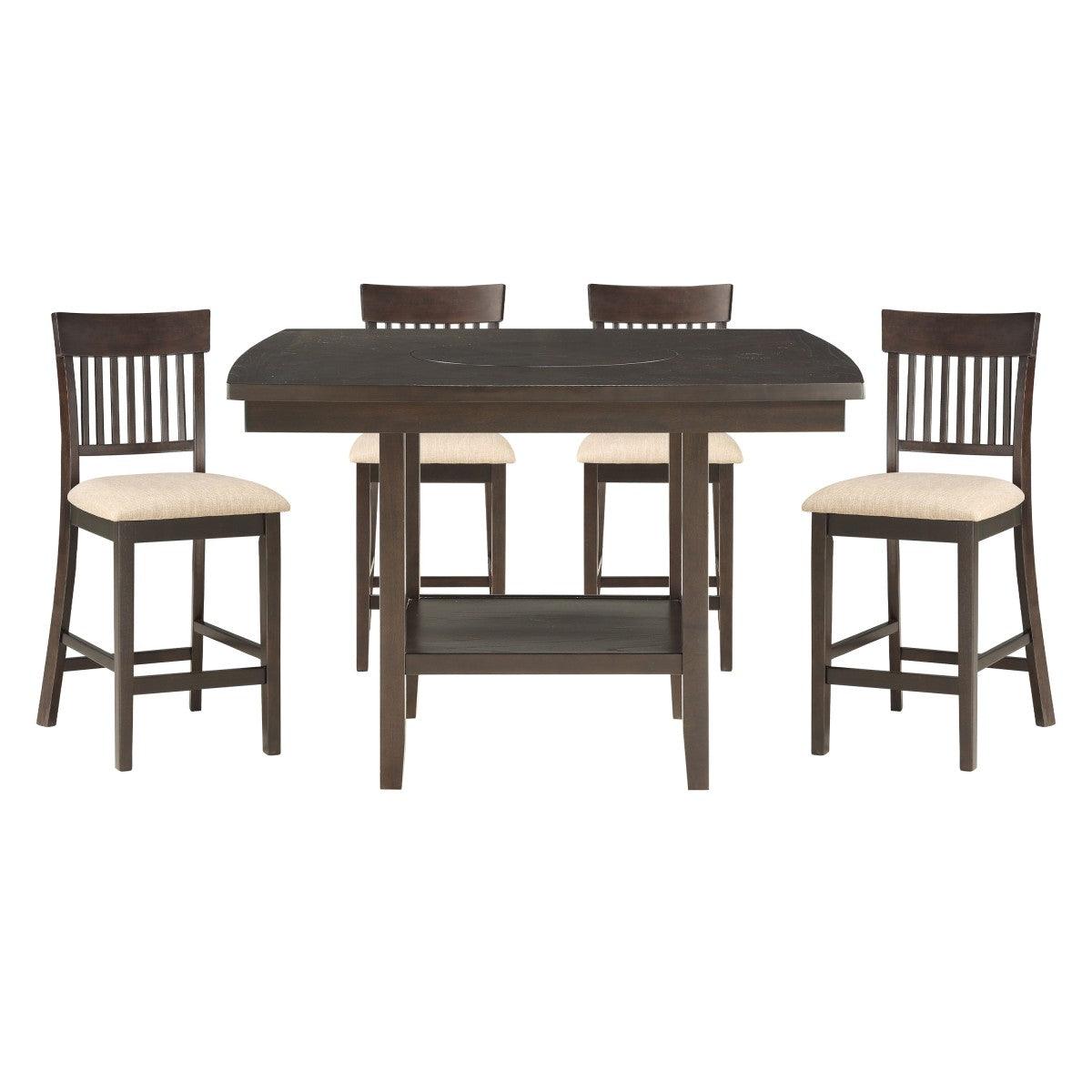 Balin 5 Piece Table Set In Brown 5716 - 36*5S1 | Homelegance | Home Elegance USA