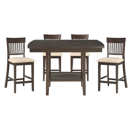 Balin 5 Piece Table Set In Brown 5716 - 36*5S1 | Homelegance | Home Elegance USA