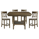 Homelegance - Balin 5 Piece Counter Height Table Set In Light Oak - 5716Rfak-36*5