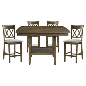 Balin 5 Piece Counter Height Table Set In Light Oak 5716Rfak-36*5 | Homelegance
