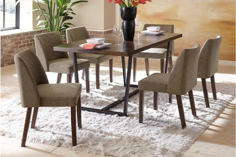 Homelegance - Leland 7 Piece Dining Room Set In Brown - 5735-7Set