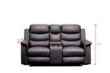 Reclining Loveseat with Middle Console Slipcover,  Stretch Loveseat Reclining Sofa Covers (BLACK, 2 Seat Recliner Cover with Console) Home Elegance USA