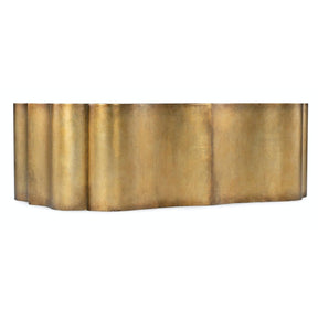 Melange Tevis Bluff Cocktail Table Gold Quatrefoil | Hooker Furniture
