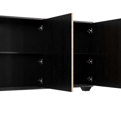 Sapphire Credenza – Chamois Gray Eucalyptus Veneer & Ebony Oak Veneer | Arteriors