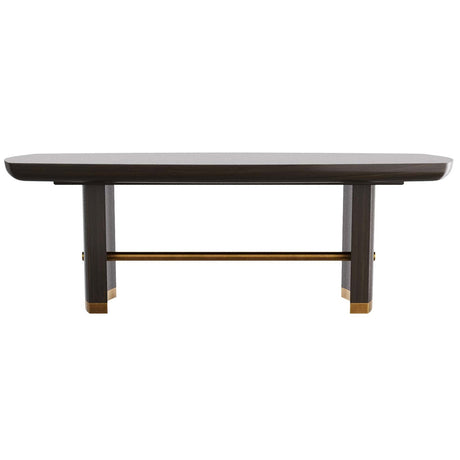 Pembroke Extending Dining Table in Ebony Oak & Antique Brass | Arteriors