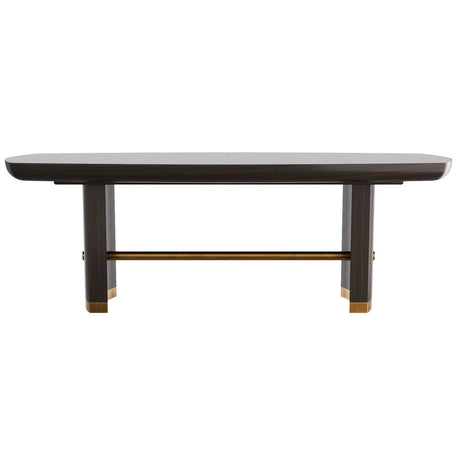 Pembroke Extending Dining Table in Ebony Oak & Antique Brass | Arteriors