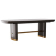 Pembroke Extending Dining Table in Ebony Oak & Antique Brass | Arteriors