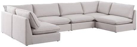 Mackenzie - Modular Sectional 6 Piece - Beige - Fabric - Home Elegance USA