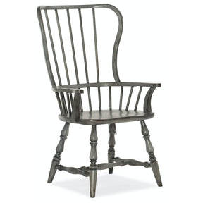 Ciao Bella Spindle Back Arm Chair Speckled Gray – Hooker Furniture