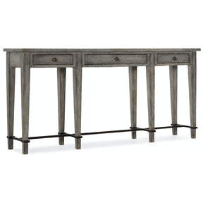 Ciao Bella Narrow Console Table with 3 Drawers in Speckled Gray – Hooker Furniture
