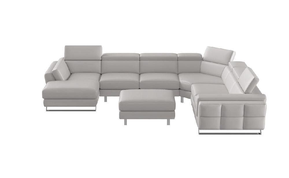 Esf Furniture - Sectional Left In Light Grey - 582-Sectional Left