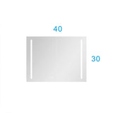 40in. W x 30 in. H LED Large Rectangular Aluminum Alloy Surface Mount Medicine Cabinet with Mirror - W127290913 - image - 13