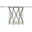 Sanctuary Pirouette X-Base Dining Table in Jewel Silver | Hooker Furniture