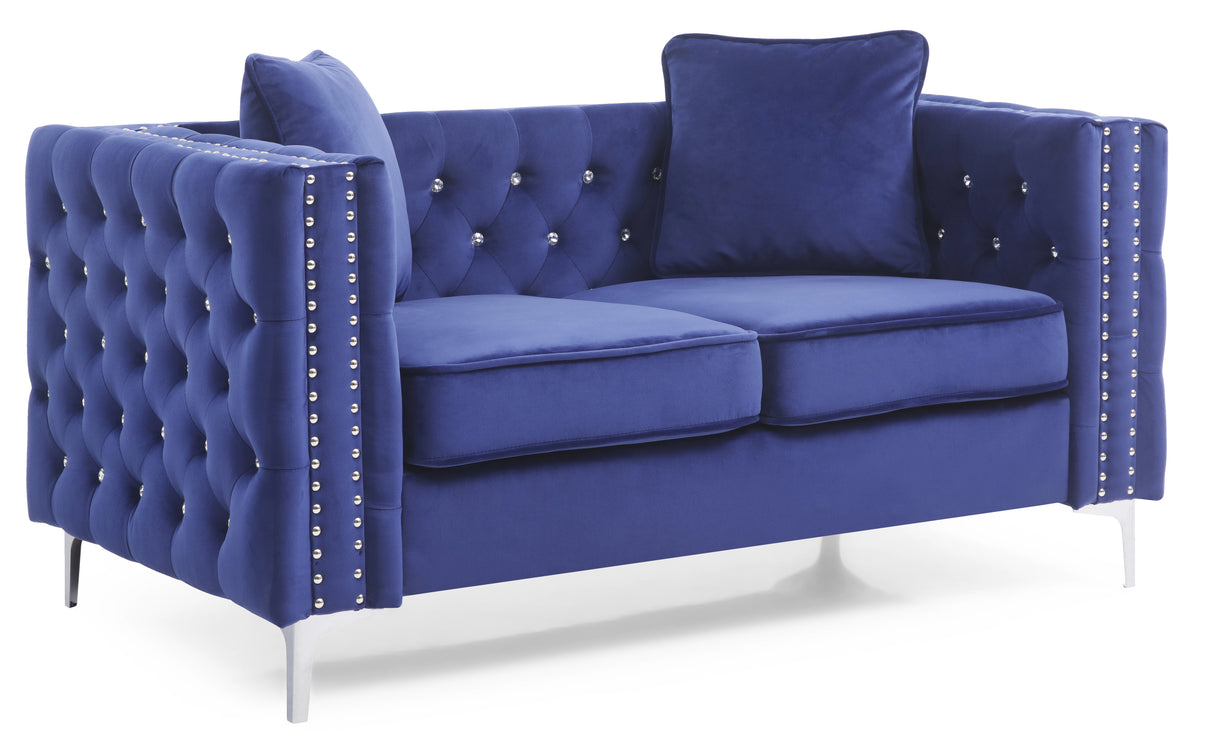 Glory Furniture Paige G829A-L Loveseat , BLUE Home Elegance USA