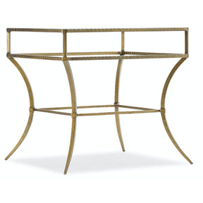 Laureng End Table in Gold with Glass Top | Hooker