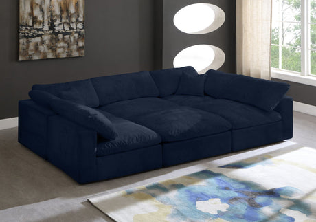 Cozy - Modular Sectional 6 Piece Cloud - Navy - 634Navy - Sec6C - Home Elegance USA - 2