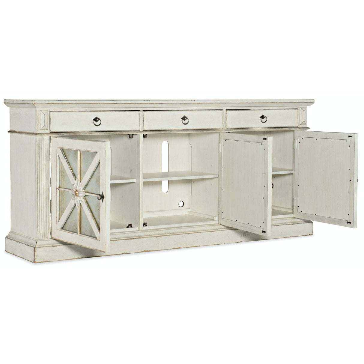 Hooker Furniture Sanctuary Premier Console Entertainment Blanc