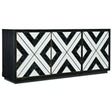Sanctuary Noir Et Blanc Entertainment Console in Marble Glass & Noir Finish – Hooker Furniture