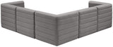 Quincy - Modular Sectional 5 Piece - Grey - Home Elegance USA