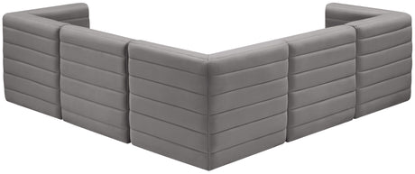 Quincy - Modular Sectional 5 Piece - Grey - Home Elegance USA