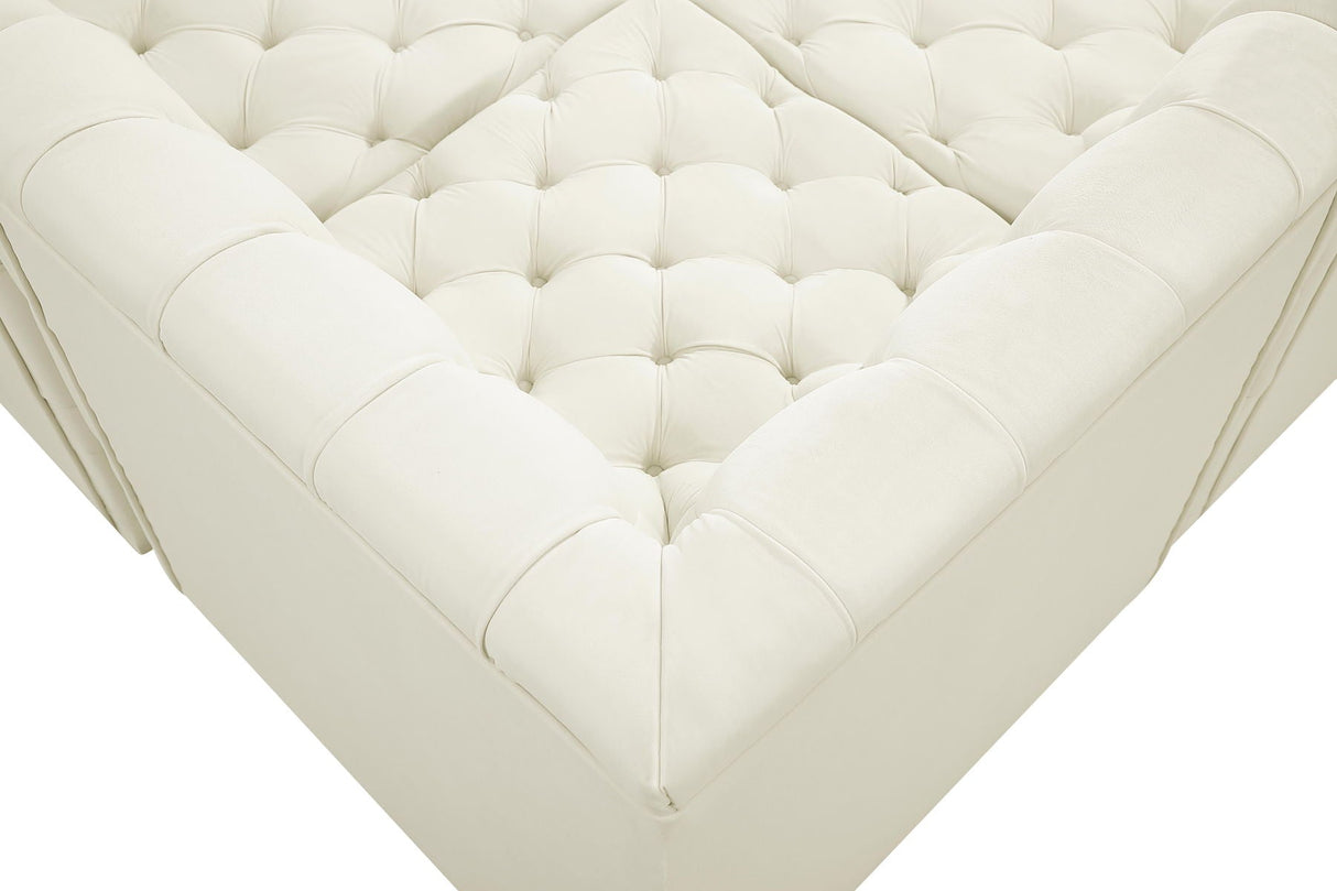 Tuft - Modular Sectional 5 Piece - Cream - Modern & Contemporary - Home Elegance USA