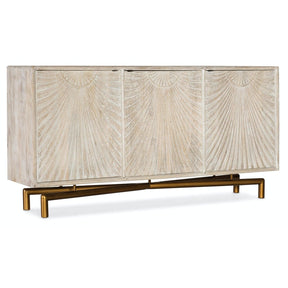 Commerce & Market Entertainment Console 69-inch in Light Wood & Iron – Hooker Furniture
