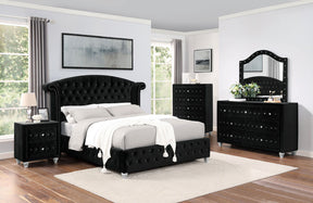 Zohar - 5 Piece Queen Bedroom Set With Chest - Black