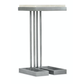 Melange Marin Drink Table Pewter & White Onyx – Hooker Furniture