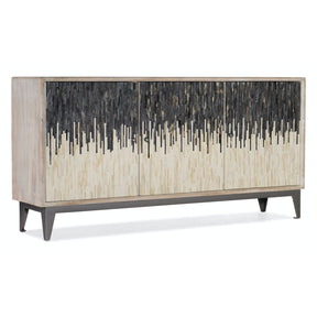Melange Three-Door Console in Mango Wood Gray & Bone – Hooker Furniture