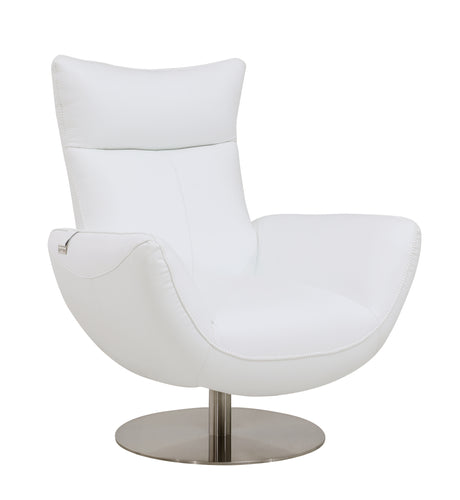 Global United Modern Genuine Italian Leather Upholstered Chair Home Elegance USA